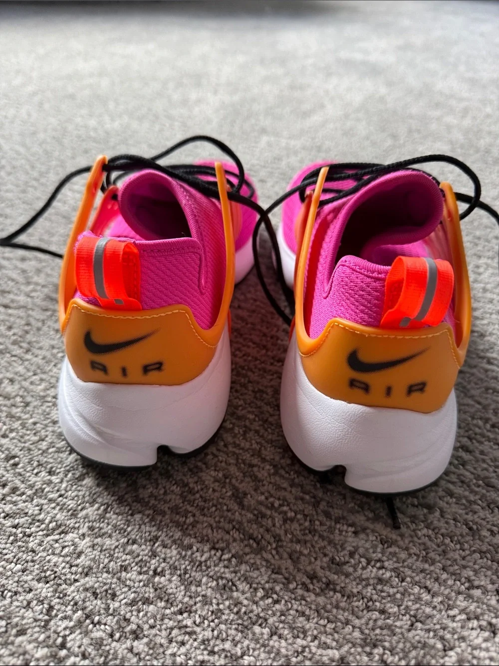 Nike Women's Bright Pink Athletic Sneakers with Orange Highlights - Picture 3 of 5